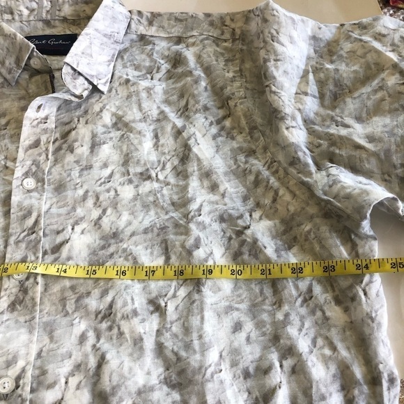 Robert Graham Marbella Short Sleeve Linen Blend Button-Up Shirt NWOT Plus Sz 3XL - Picture 12 of 16